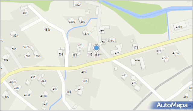 Raba Wyżna, Raba Wyżna, 482a, mapa Raba Wyżna