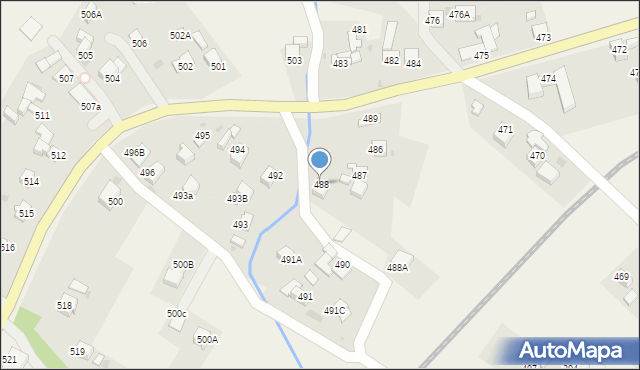Raba Wyżna, Raba Wyżna, 488, mapa Raba Wyżna