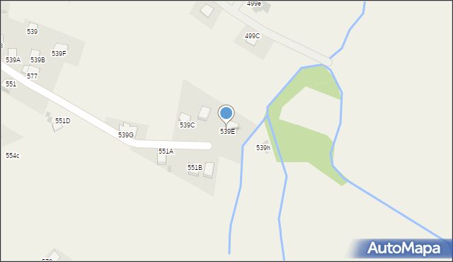Raba Wyżna, Raba Wyżna, 539E, mapa Raba Wyżna