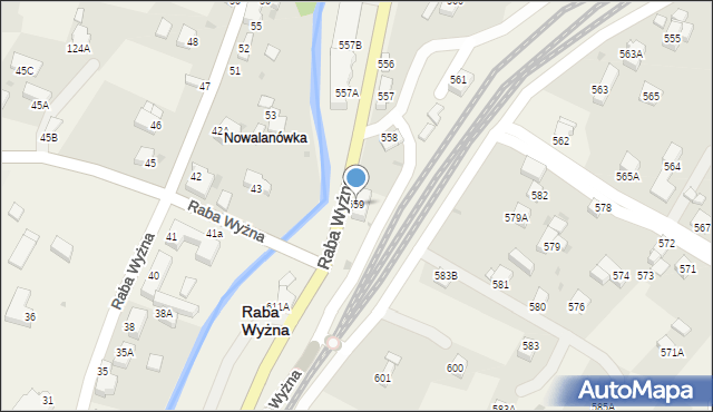 Raba Wyżna, Raba Wyżna, 559, mapa Raba Wyżna