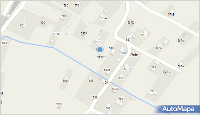 Raba Wyżna, Raba Wyżna, 585b, mapa Raba Wyżna