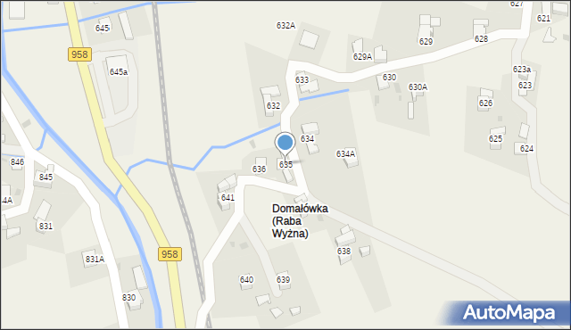 Raba Wyżna, Raba Wyżna, 635, mapa Raba Wyżna