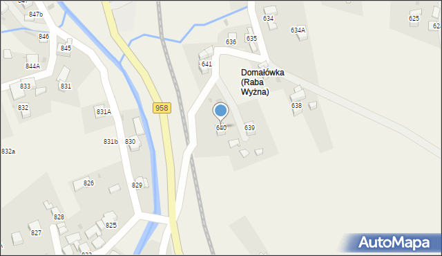 Raba Wyżna, Raba Wyżna, 640, mapa Raba Wyżna