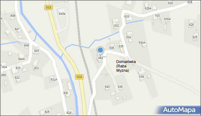 Raba Wyżna, Raba Wyżna, 641, mapa Raba Wyżna