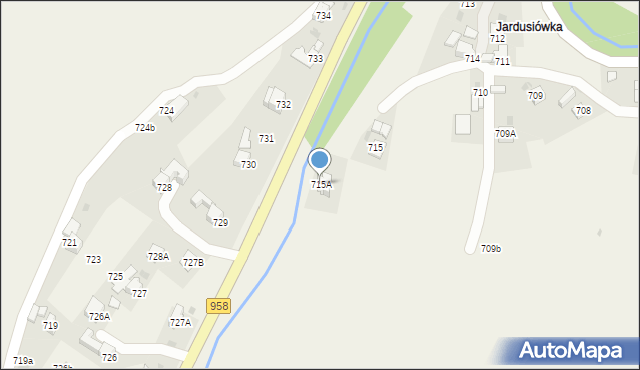 Raba Wyżna, Raba Wyżna, 715A, mapa Raba Wyżna