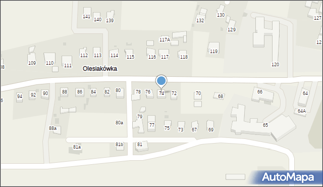 Raba Wyżna, Raba Wyżna, 74, mapa Raba Wyżna