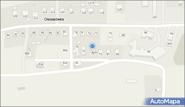 Raba Wyżna, Raba Wyżna, 75, mapa Raba Wyżna