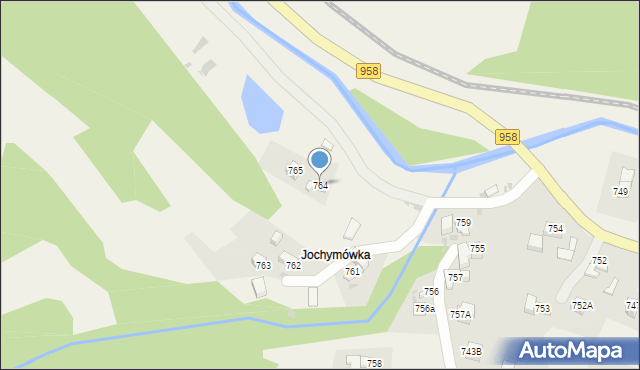 Raba Wyżna, Raba Wyżna, 764, mapa Raba Wyżna