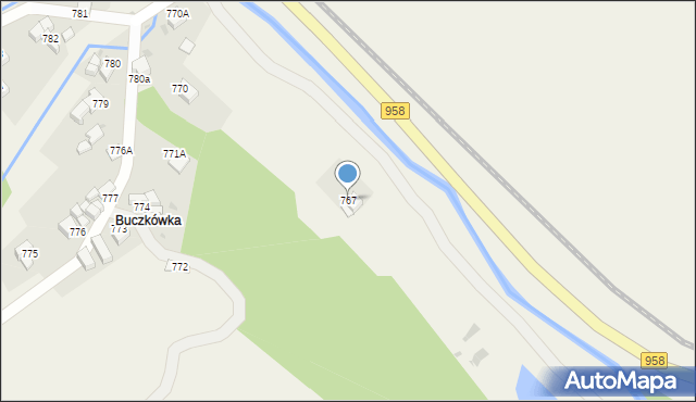 Raba Wyżna, Raba Wyżna, 767, mapa Raba Wyżna