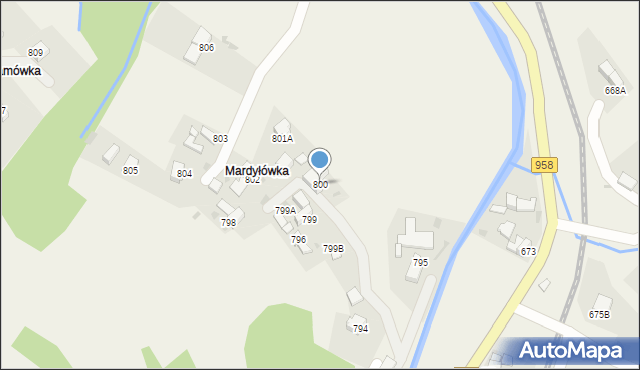 Raba Wyżna, Raba Wyżna, 800, mapa Raba Wyżna