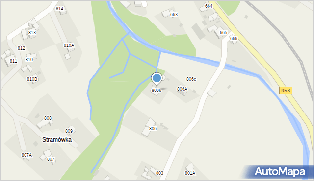 Raba Wyżna, Raba Wyżna, 806b, mapa Raba Wyżna