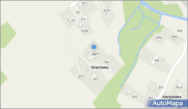 Raba Wyżna, Raba Wyżna, 808, mapa Raba Wyżna