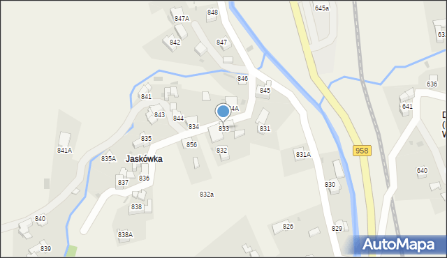 Raba Wyżna, Raba Wyżna, 833, mapa Raba Wyżna