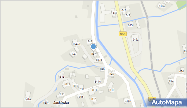 Raba Wyżna, Raba Wyżna, 847, mapa Raba Wyżna