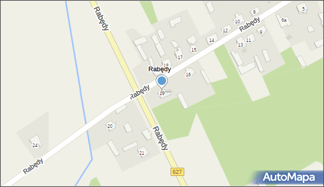 Rabędy, Rabędy, 19, mapa Rabędy