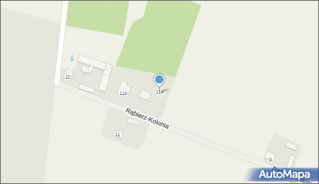 Rąbierz-Kolonia, Rąbierz-Kolonia, 11A, mapa Rąbierz-Kolonia