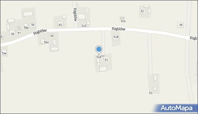 Rąblów, Rąblów, 61a, mapa Rąblów