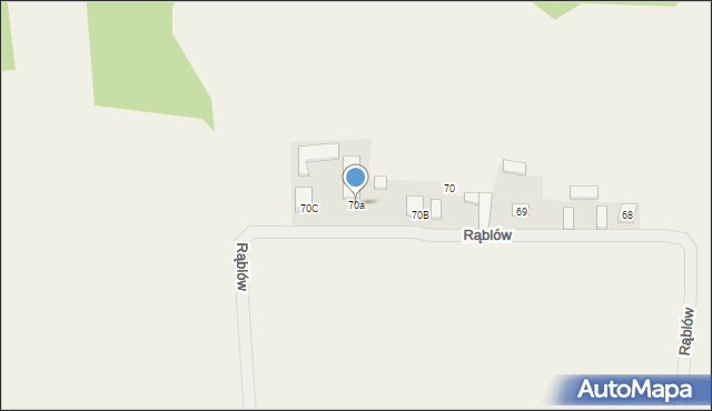 Rąblów, Rąblów, 70a, mapa Rąblów