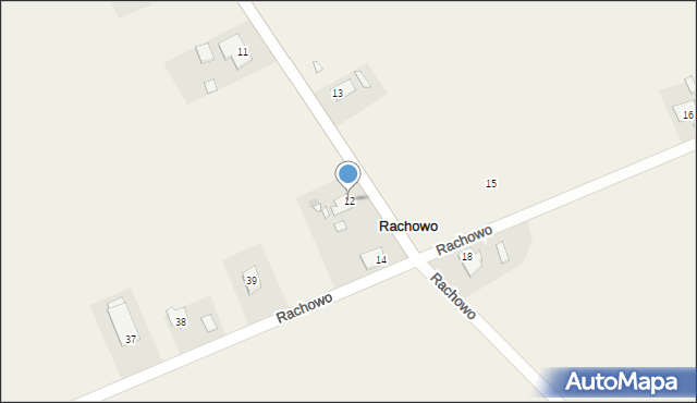 Rachowo, Rachowo, 12, mapa Rachowo