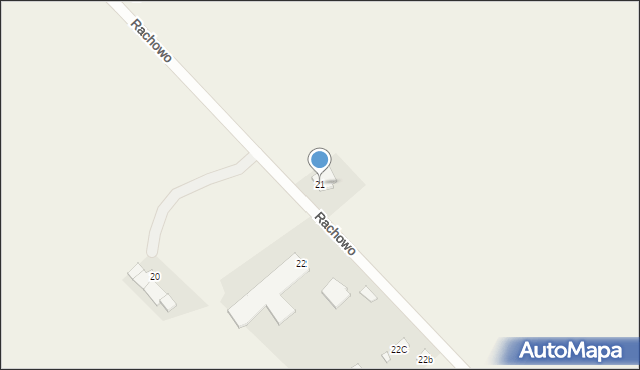 Rachowo, Rachowo, 21, mapa Rachowo