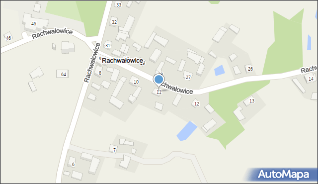 Rachwałowice, Rachwałowice, 11, mapa Rachwałowice