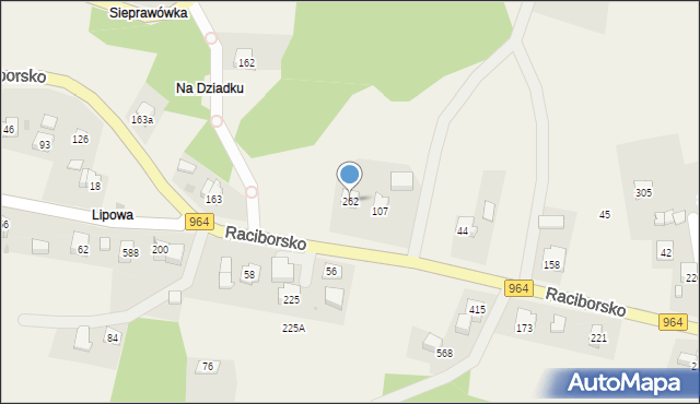 Raciborsko, Raciborsko, 262, mapa Raciborsko