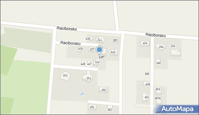 Raciborsko, Raciborsko, 446, mapa Raciborsko