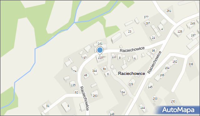 Raciechowice, Raciechowice, 113, mapa Raciechowice