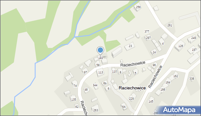 Raciechowice, Raciechowice, 141, mapa Raciechowice