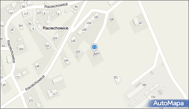 Raciechowice, Raciechowice, 150, mapa Raciechowice