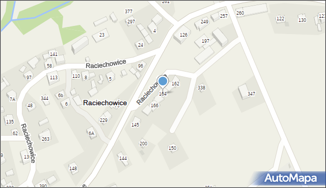 Raciechowice, Raciechowice, 164, mapa Raciechowice