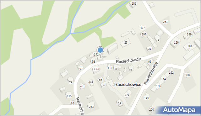 Raciechowice, Raciechowice, 258, mapa Raciechowice