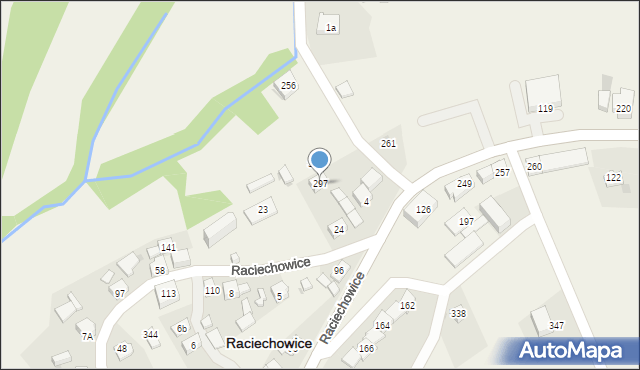 Raciechowice, Raciechowice, 297, mapa Raciechowice