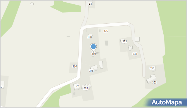Raciechowice, Raciechowice, 305, mapa Raciechowice