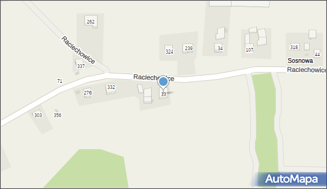 Raciechowice, Raciechowice, 33, mapa Raciechowice