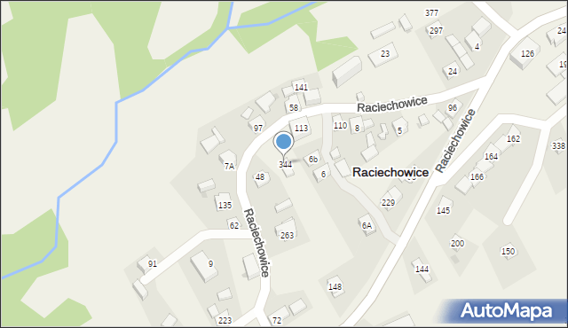 Raciechowice, Raciechowice, 344, mapa Raciechowice