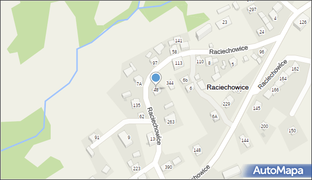 Raciechowice, Raciechowice, 48, mapa Raciechowice