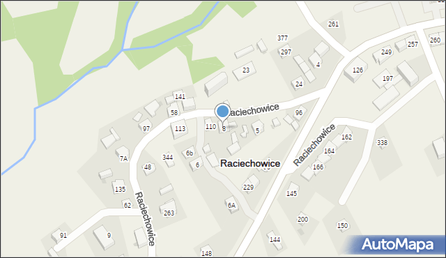Raciechowice, Raciechowice, 8, mapa Raciechowice