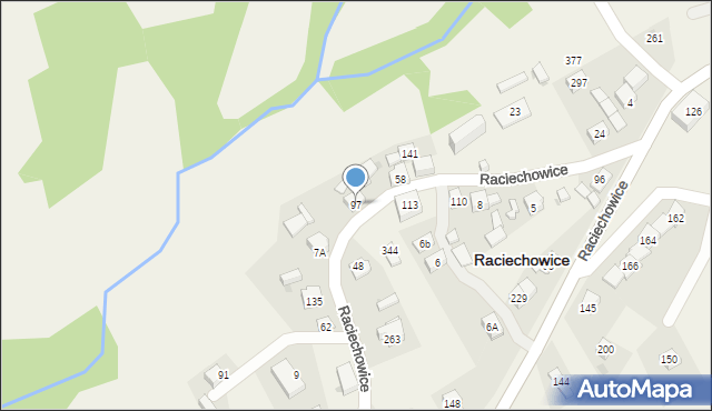Raciechowice, Raciechowice, 97, mapa Raciechowice