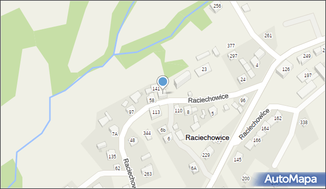 Raciechowice, Raciechowice, 258, mapa Raciechowice