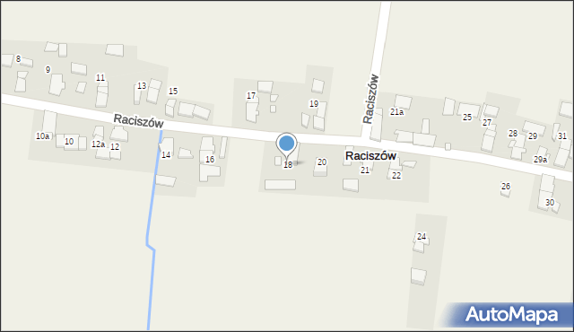 Raciszów, Raciszów, 18, mapa Raciszów