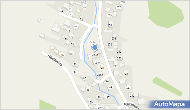 Racławice, Racławice, 253a, mapa Racławice