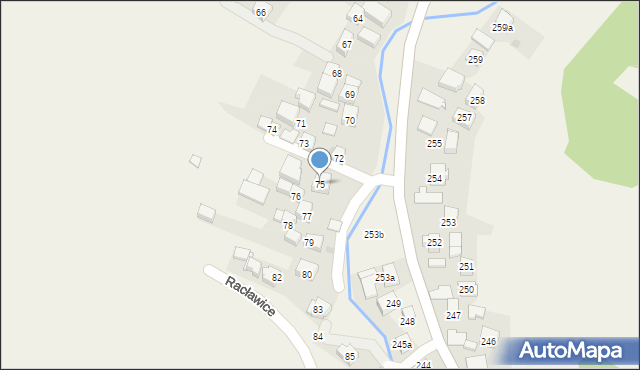 Racławice, Racławice, 75, mapa Racławice