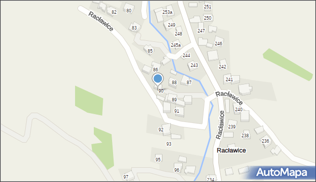 Racławice, Racławice, 90a, mapa Racławice