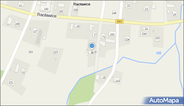 Racławice, Racławice, 18, mapa Racławice