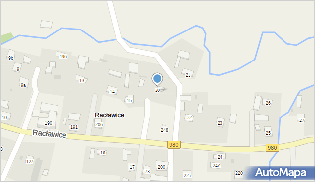 Racławice, Racławice, 20, mapa Racławice