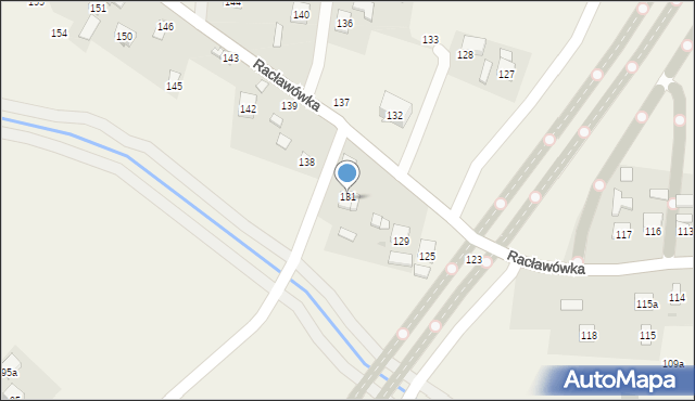 Racławówka, Racławówka, 131a, mapa Racławówka