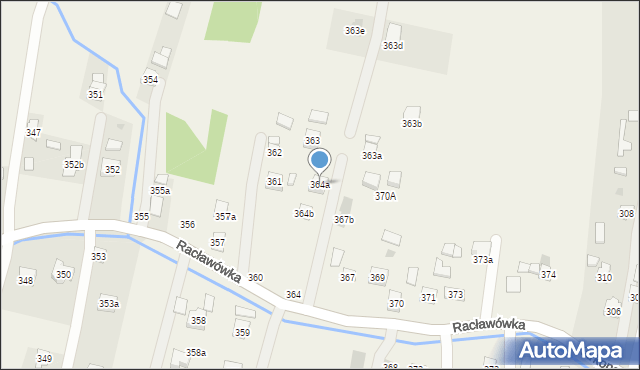 Racławówka, Racławówka, 364a, mapa Racławówka