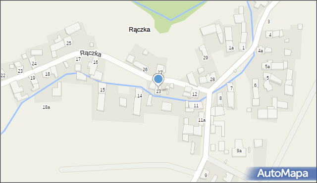 Rączka, Rączka, 13, mapa Rączka