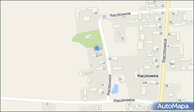 Raczkowice, Raczkowice, 14, mapa Raczkowice